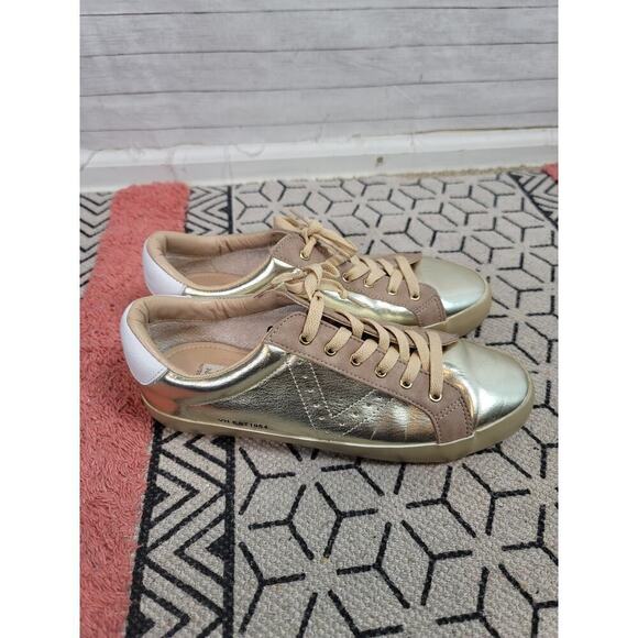 VINTAGE HAVANA THE FUTURE SNEAKERS IN WASHED GOLD, SZ 9 - Picture 8 of 13